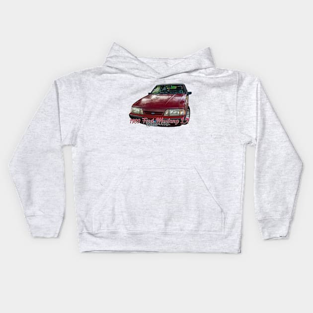 1989 Ford Mustang LX Convertible Kids Hoodie by Gestalt Imagery